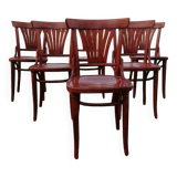 Set of 6 vintage bentwood bistro chairs