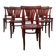 Lot de 6 chaises bistrot vintage en bois courbé