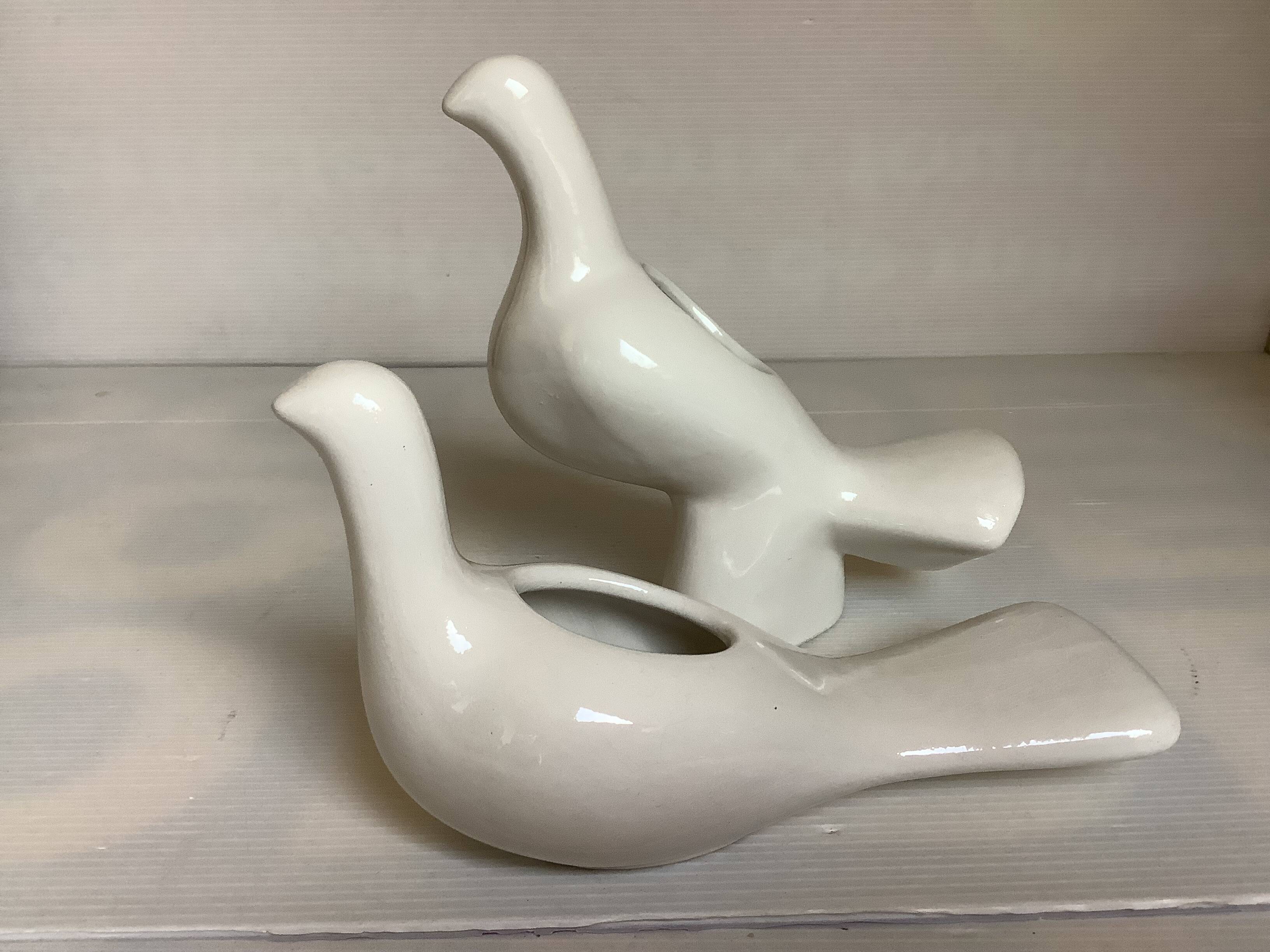 Paire d’oiseaux cache pot Bassano