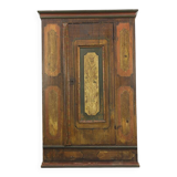 Armoire de mariée peinte d'art populaire