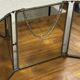 Large vintage barber's triptych mirror 1960
