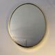 Belgo Chrom oval mirror from the 70s in solid brass
