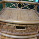 Old rattan wicker storage unit