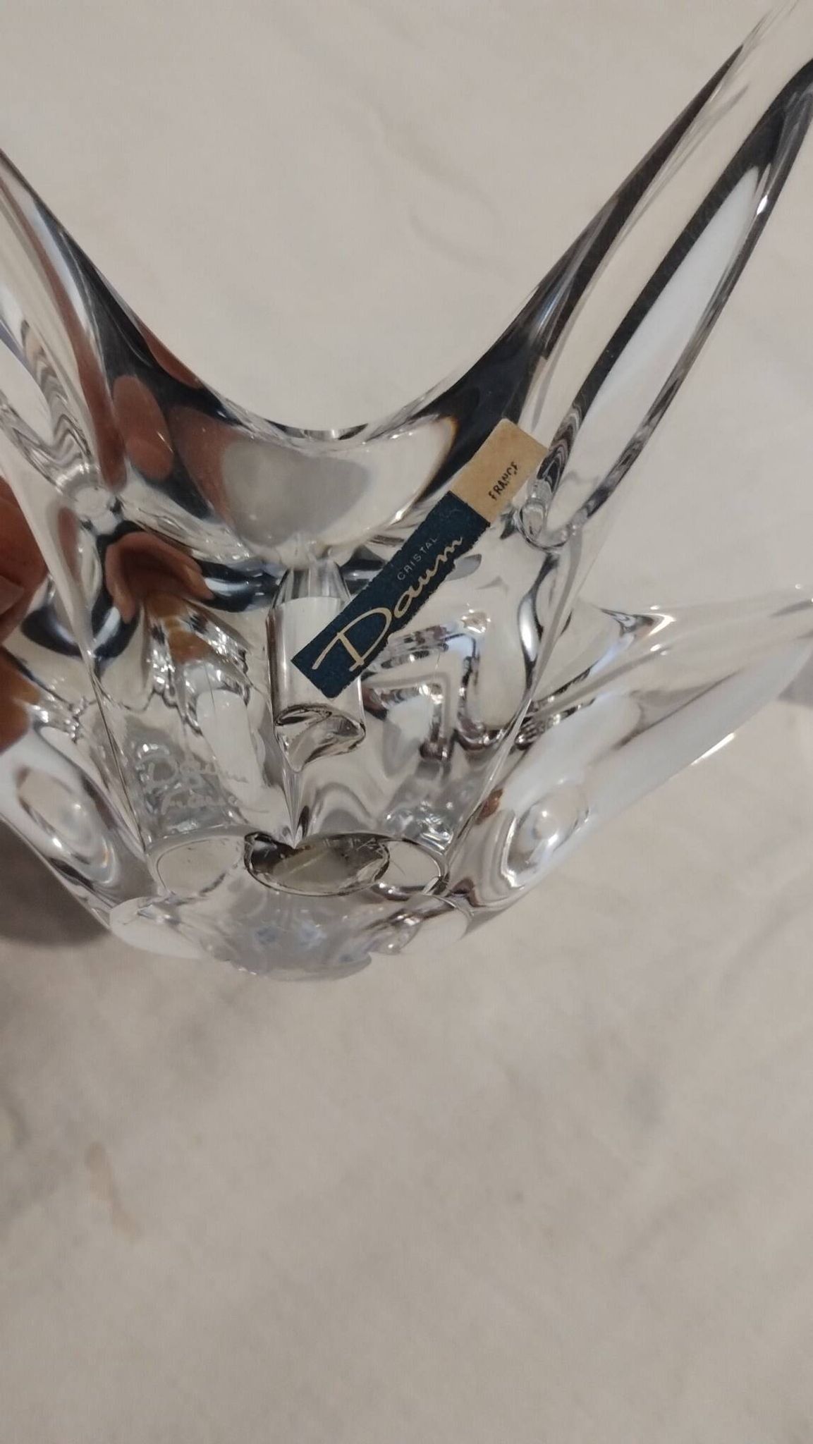 Lot de 2 bougeoirs "Daum" étoile de mer (grand modèle)