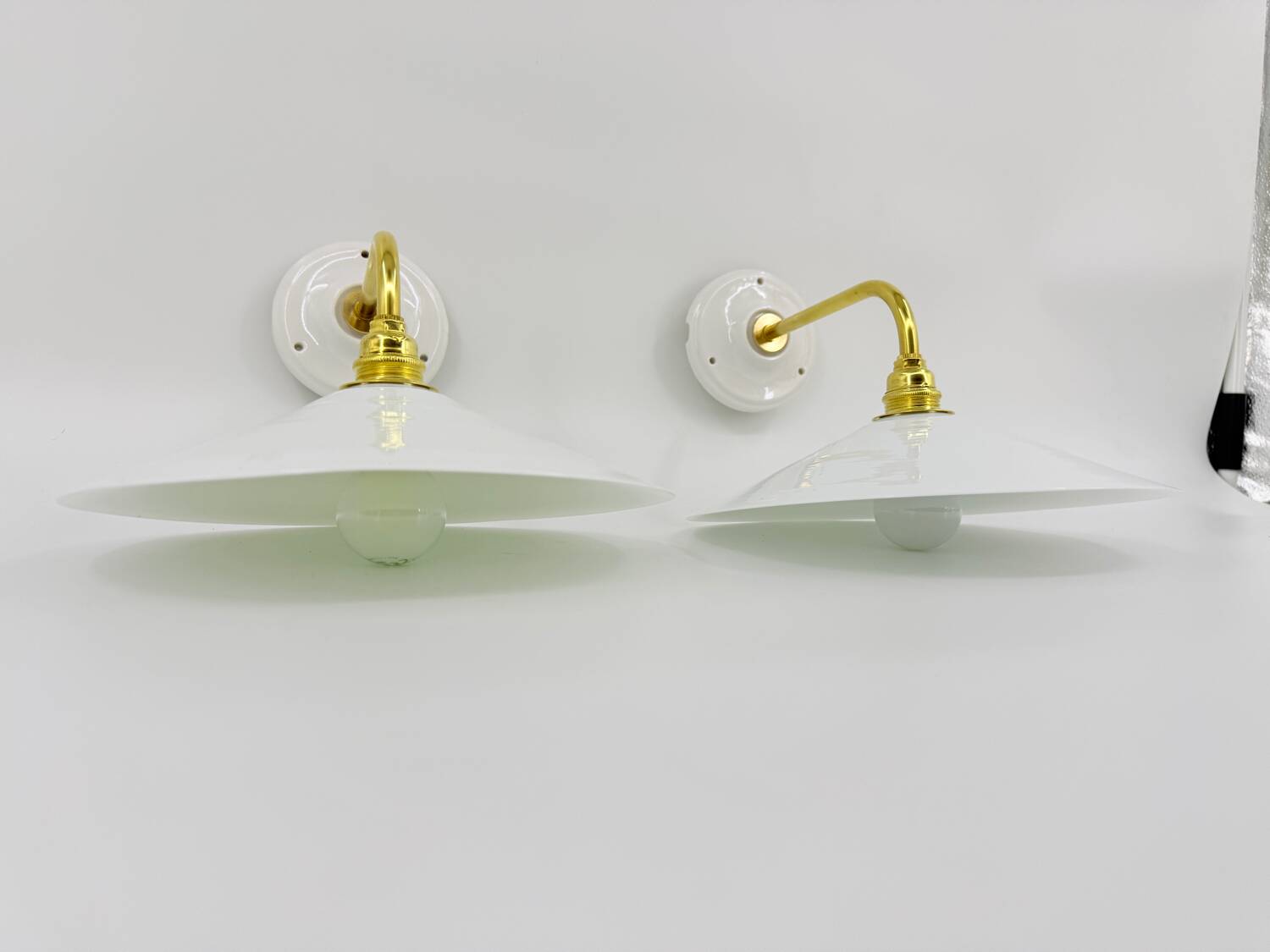 Opaline wall lights