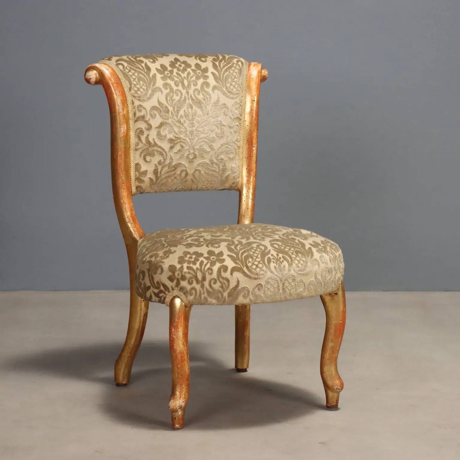 Antique Louis-Philippe armchair in wood, Italy, 19th century