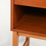 Scandinavian box-form bedside table in teak, 1960s