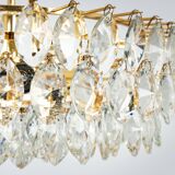 Lustre Bakalowits in brass and crystal glass, Austria, 1960s