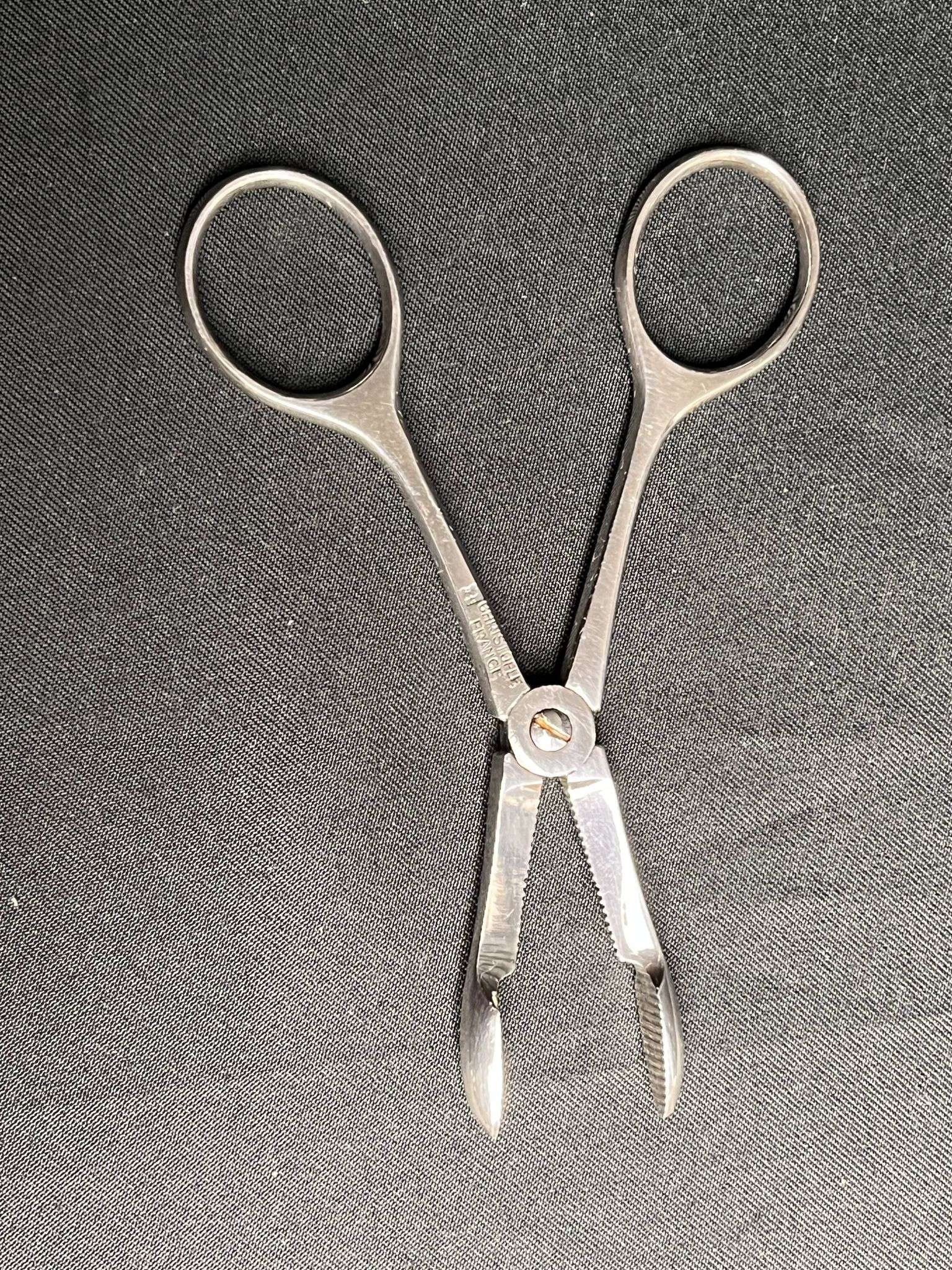 Tableware, silver-plated sugar scissors Christofle 20th century