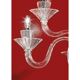 Statement Imperial Murano Glass “Rigadin” Wall Sconce in Transparent Glass