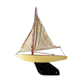English basin sailboat bowman in wood, 50s-60s