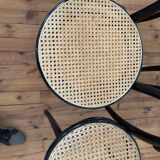 Lot de 2 chaises bistrot noires