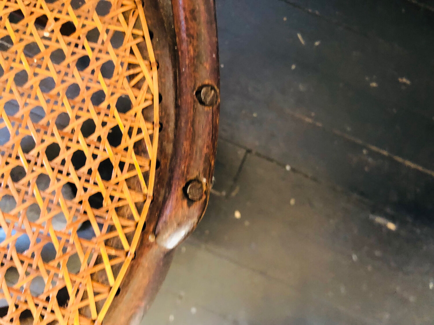 Pair of bistro chairs signed Thonet