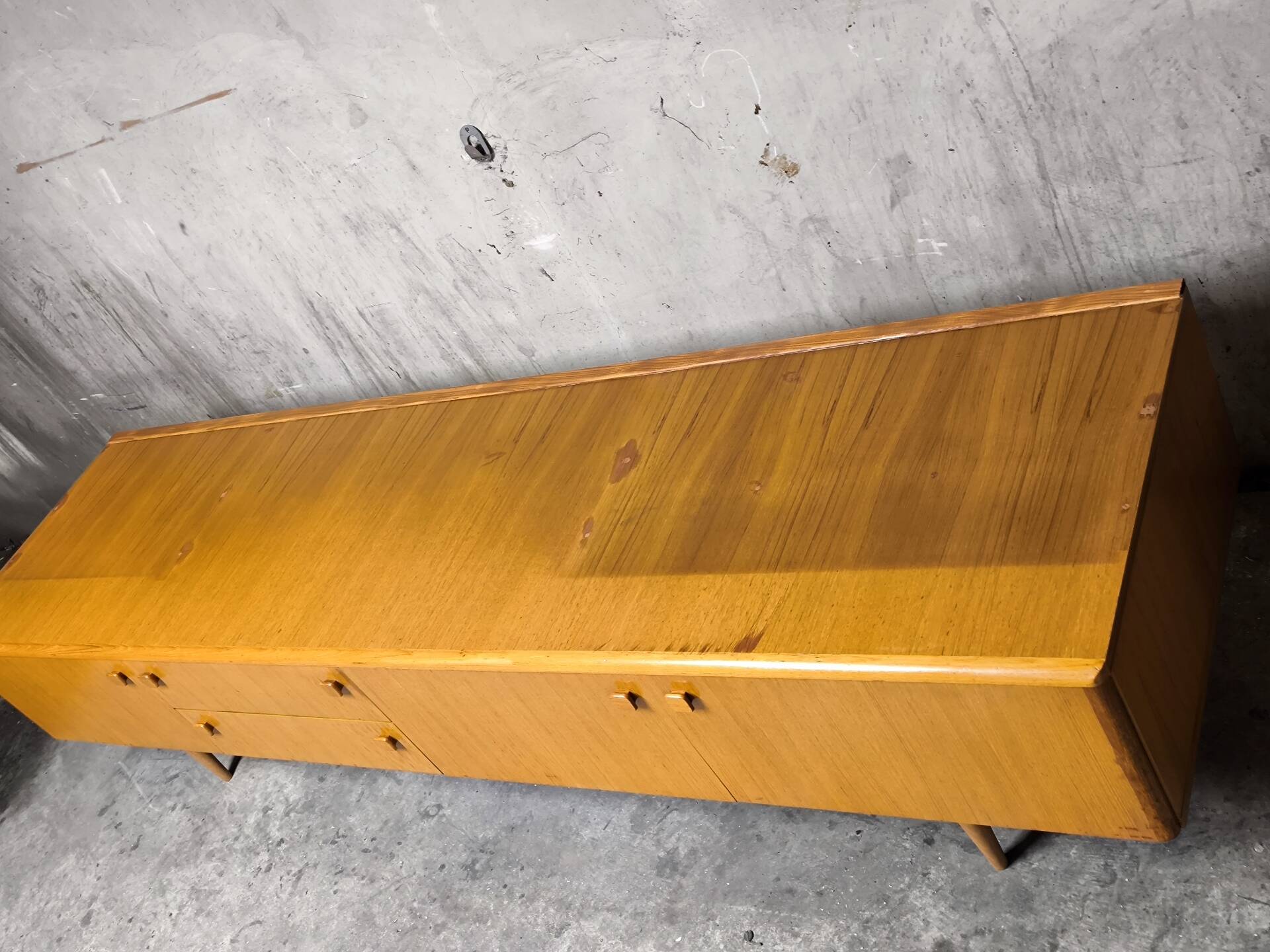 Vintage Scandinavian teak sideboard from the 1970s.
