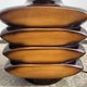 Cari Zalloni yellow brown ceramic lamp foot 1970
