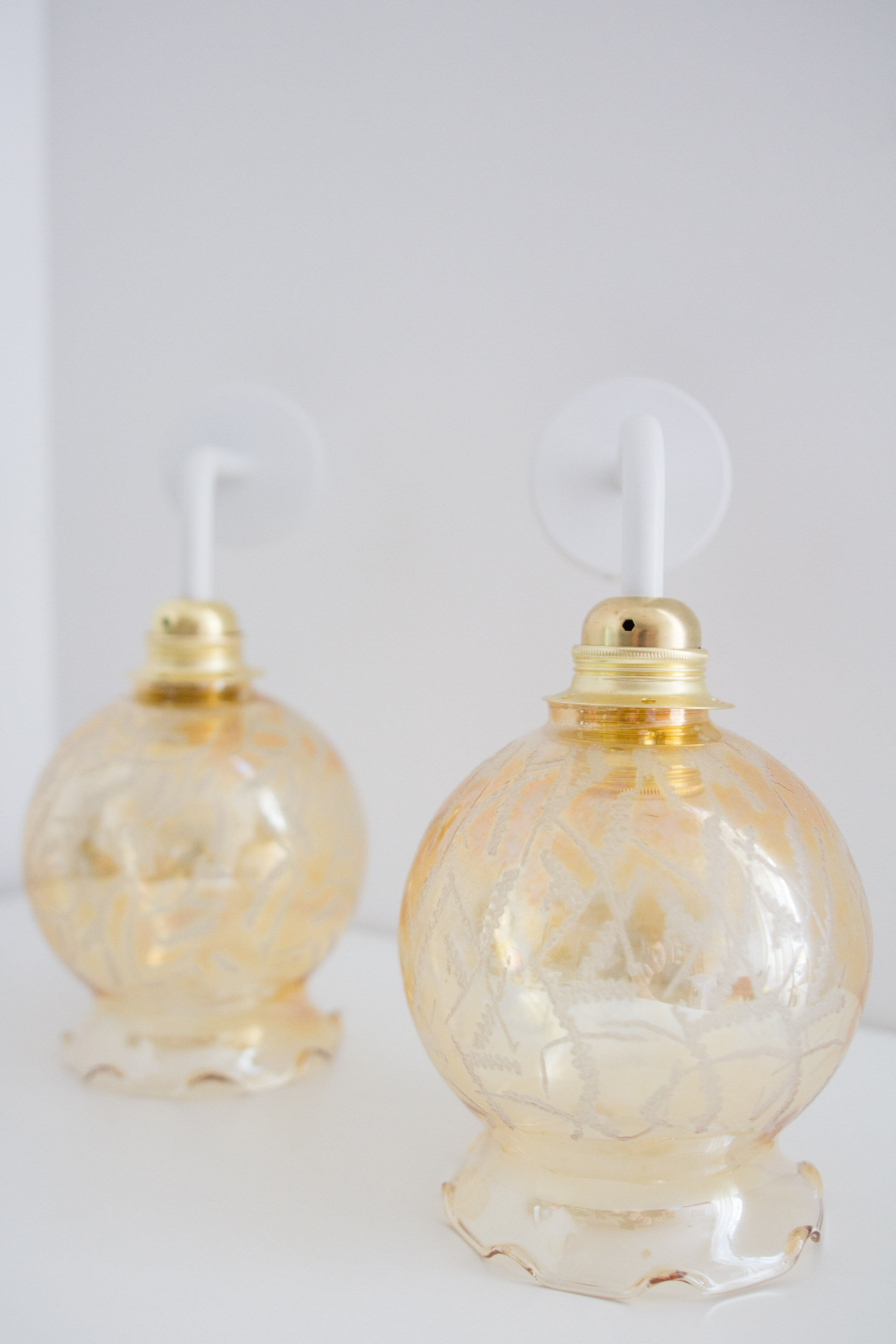 Pair of Yugochic wall vintage lamps