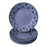 Set of 6 flat plates 5200 Sarreguemines and Digoin Vintage