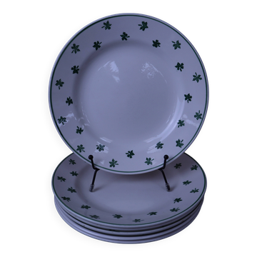 Set of 6 flat plates 5200 Sarreguemines and Digoin Vintage