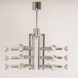 Large chrome Sputnik Atomium chandelier from the space age by Cosack, Germany, 1970s.