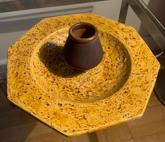 Chamotte ceramic dish by Gunnar Nylund for Rörstrand Sweden