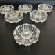 Series of 6 vintage molded glass candle holders Italy