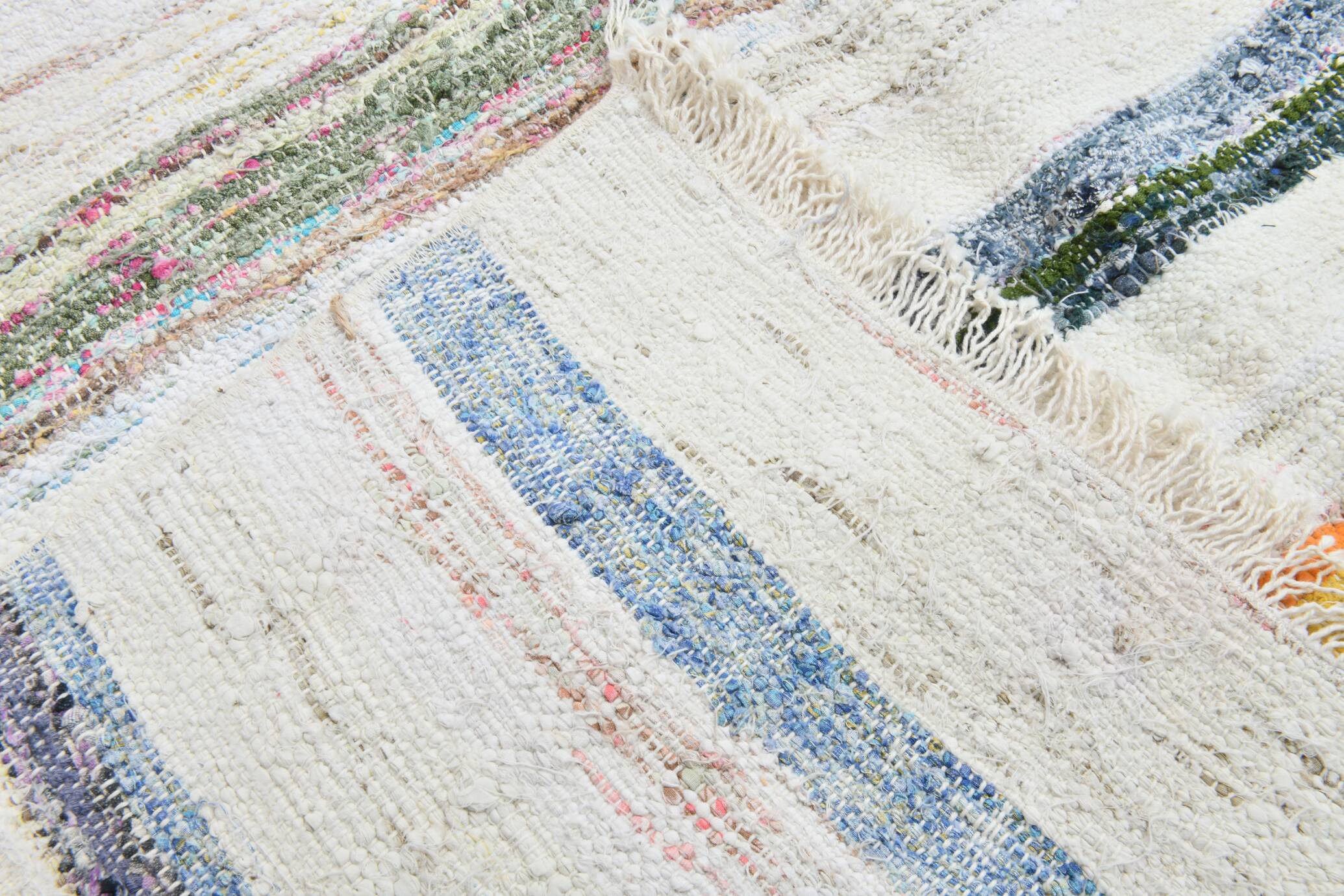 5x8 Colorful Striped Vintage Kilim Rug, 149x238Cm