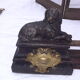 Fireplace of the nineteenth in bronze copper and brass