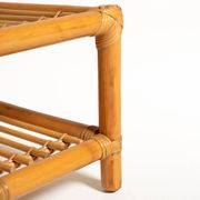 Scandinavian bamboo and rattan bench, second half of the 20th century