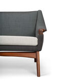 Danish Reupholstered Stylish Grey  3-seater by Johannes Andersen, 1960s