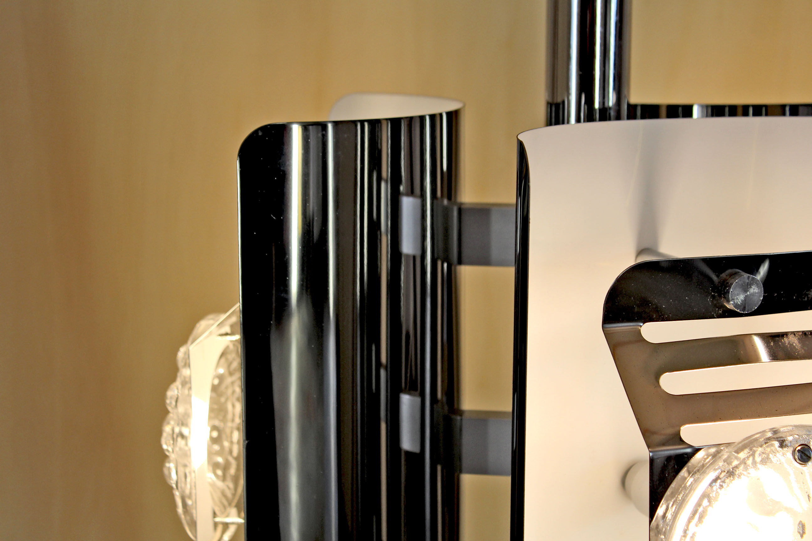 1970s italian vintage chromed chandelier