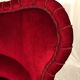 Napoleon III confidant sofa, red velvet trim redone