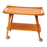 Mid-century German teak bar cart  Manufactured by Opal Furniture, 1960s