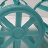 Vintage blue plastic bottle holder