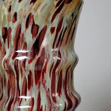 Speckled glass vase with aventurine and copper inclusions in the Art Deco Legras style