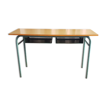 Bureau vintage à 2 casiers metal