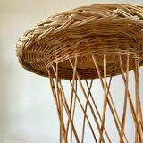 Table d'appoint en rotin / bambou années 1960-1970