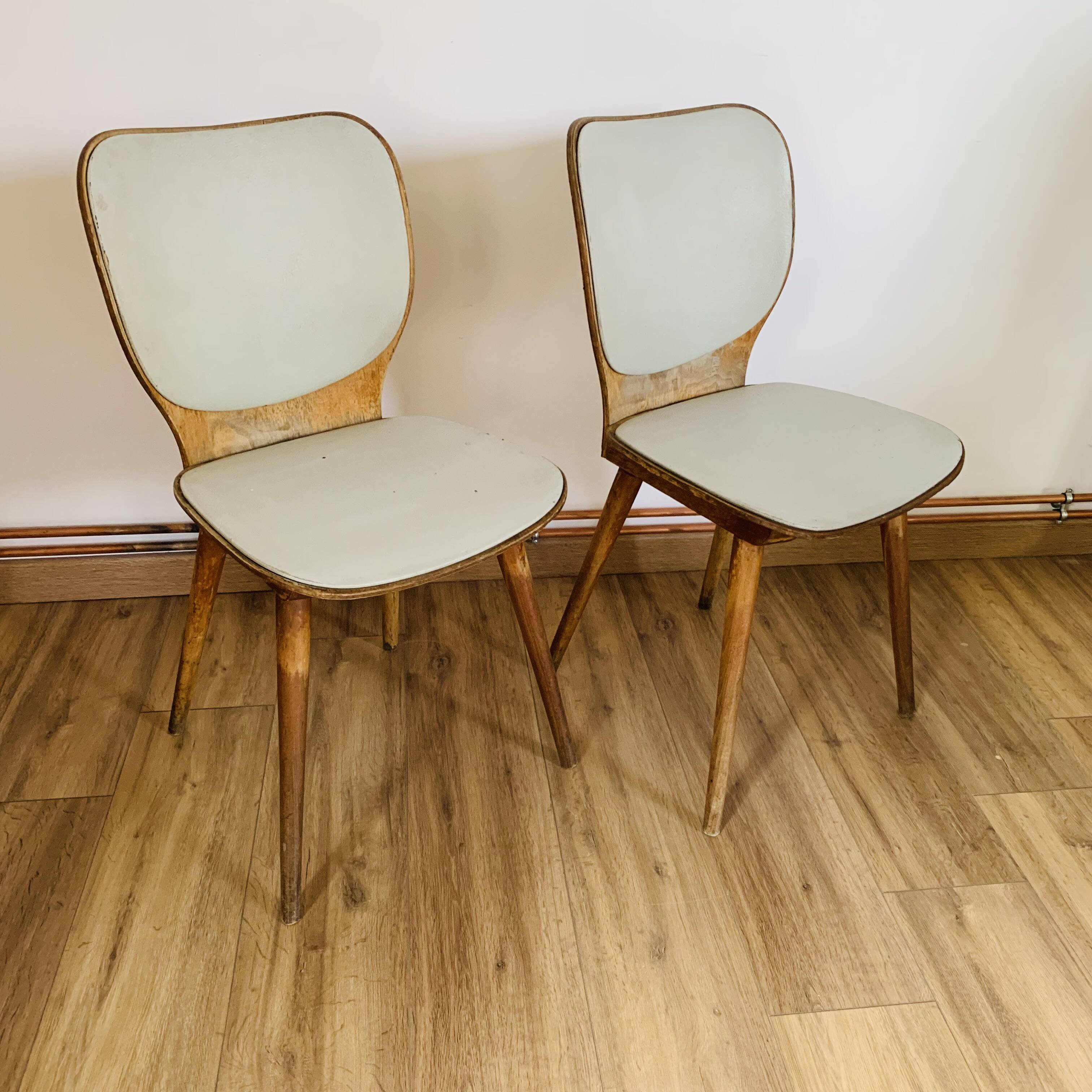 Paire de chaises vintage baumann