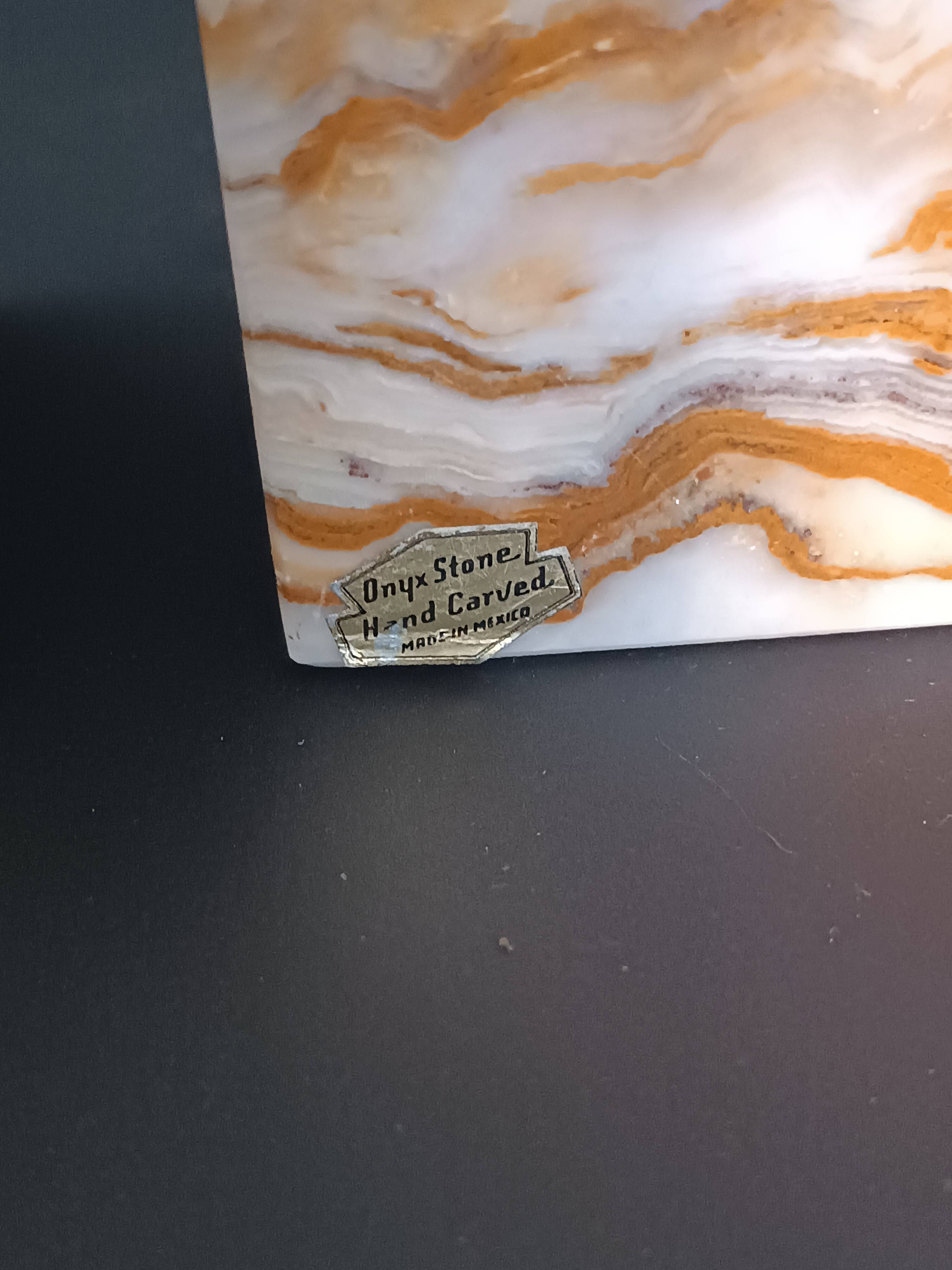 Vintage pyramid onyx bookends