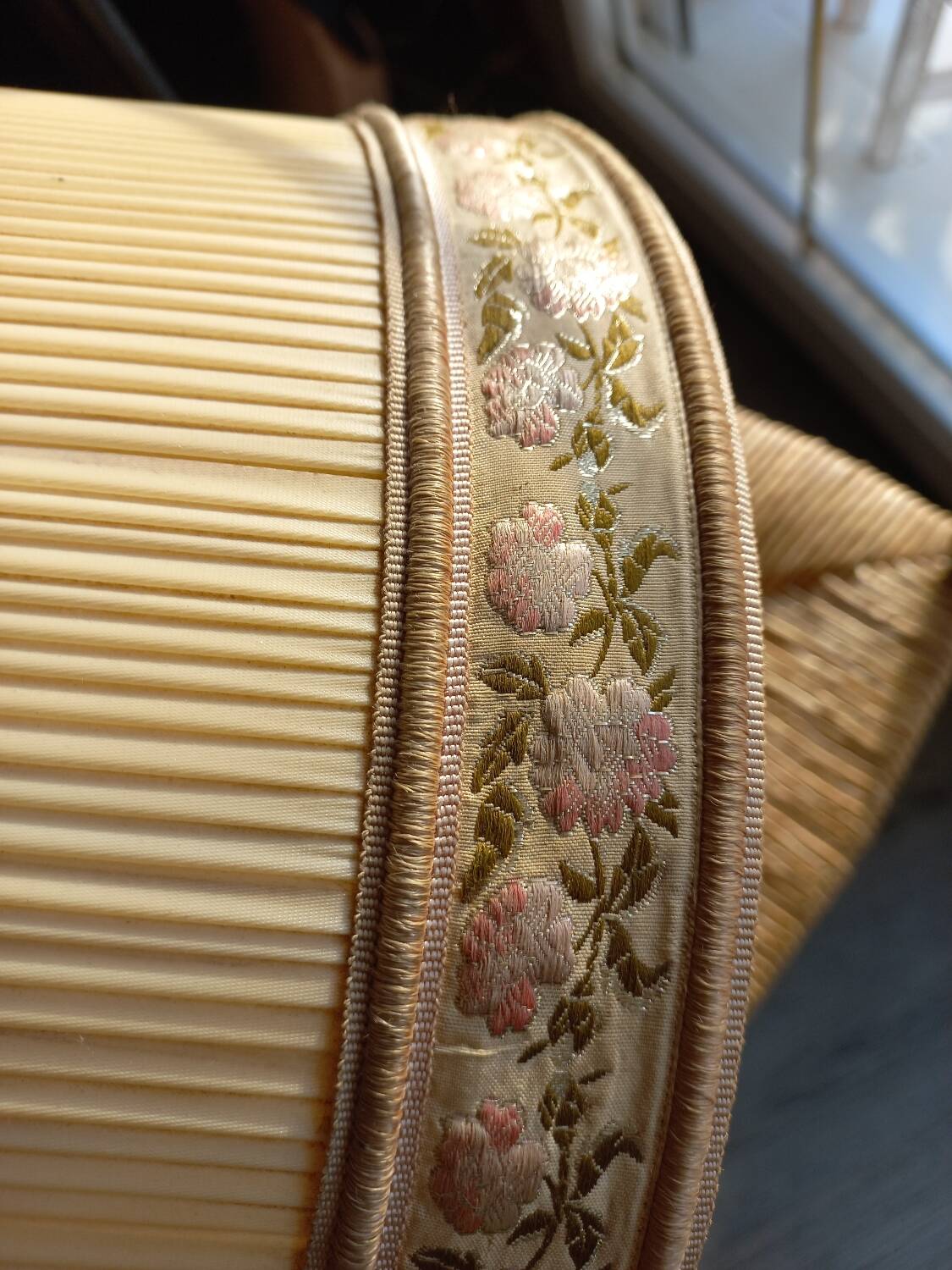 Antique pleated lampshade