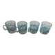 4 tasses vintage. Bleu turquoise