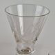 7 crystal footed glasses, antique white wine glasses.