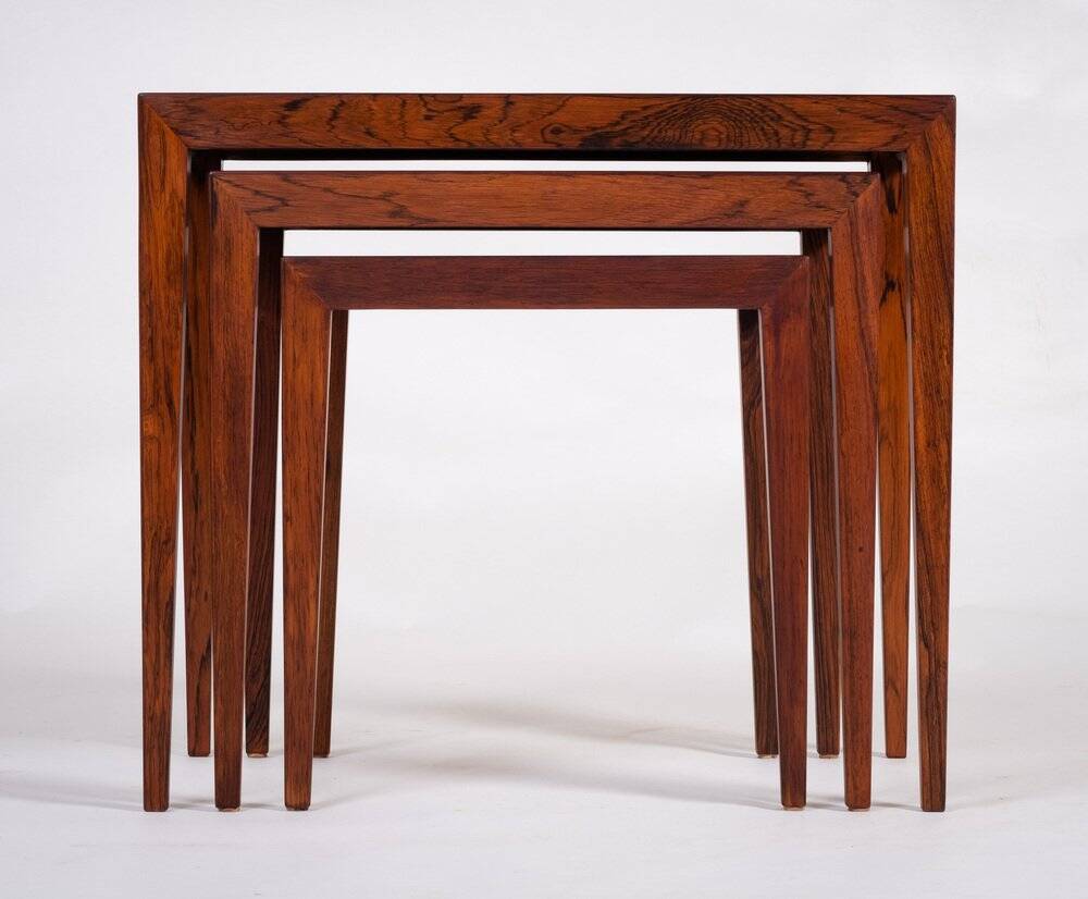 Nest Tables by Severin Hansen for Haslev Møbelsnedkeri, Denmark, 1960s, Set of 3