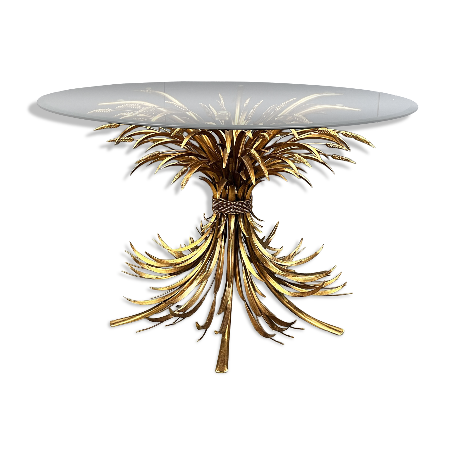 Gilt metal Coco Chanel dining table, 1960s