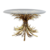 Table à manger en métal doré Coco Chanel, années 1960