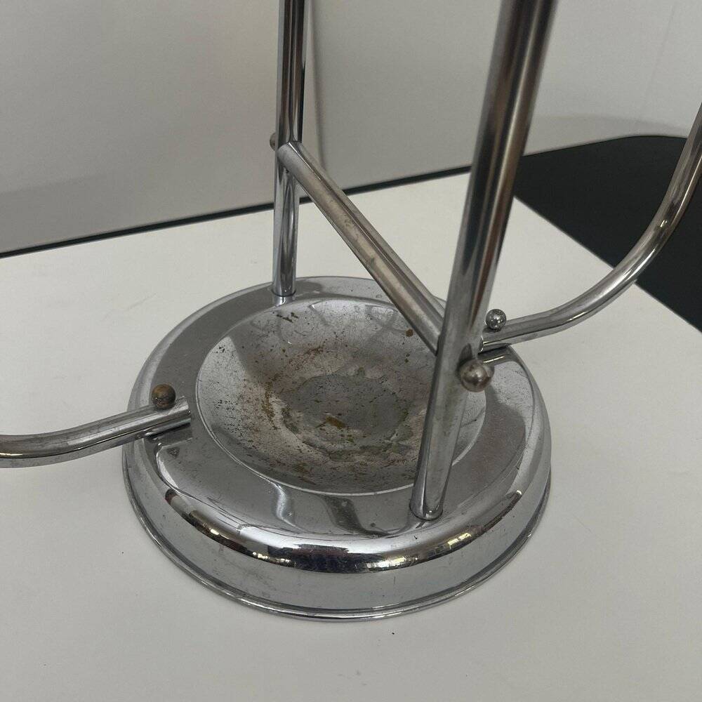Art Deco Chrome Umbrella Stand in Tubular Steel and Chrome-Plated, Belgium, 1930