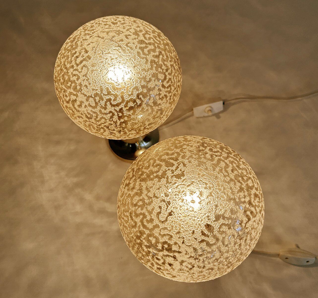 Pair Vintage Space Age table lamps, 1970s,