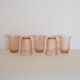 Set of 5 pink Rosaline glasses - Arcoroc France