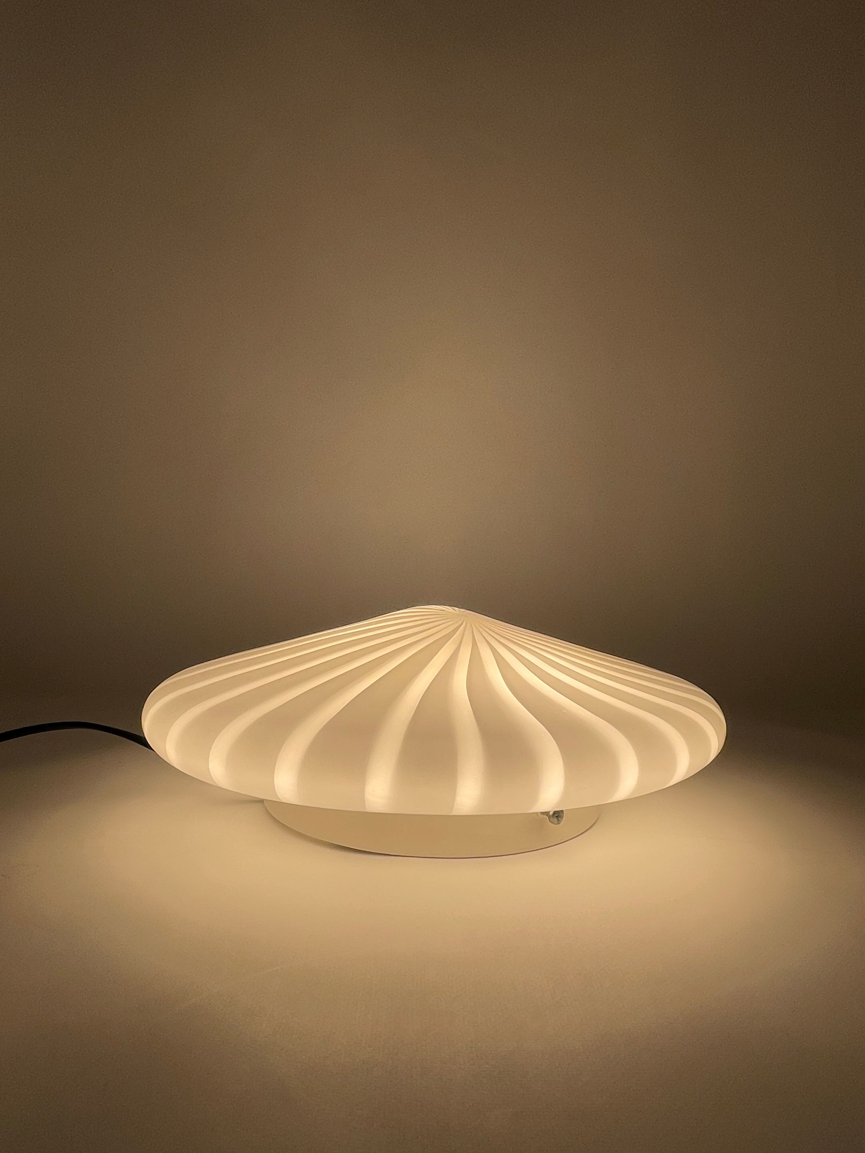 White Murano glass lamp