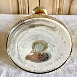 Old candle holder XIX gilded mercurized eglomised glass
