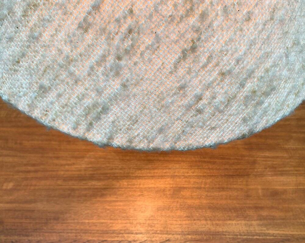 Wood and wool suspension from the mid-century, 1960s.